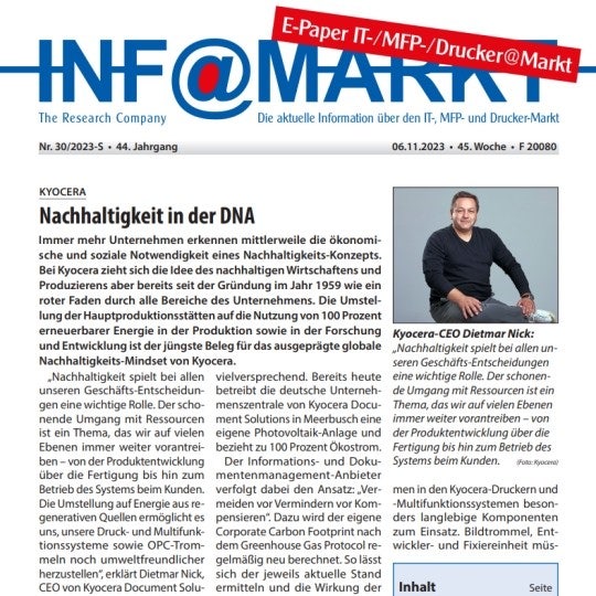 Infomarkt Aufmacher Nachhhaltigkeit in der DNA
